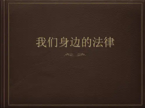 我们身边的法律 ppt课件