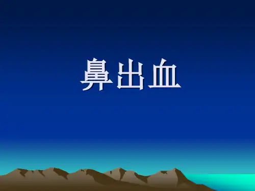 鼻出血PPT课件