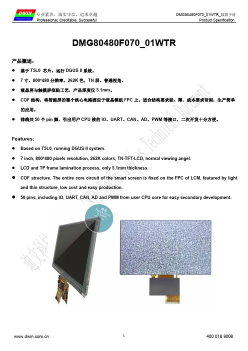 DMG80480F070_01WTR产品数据手册说明书