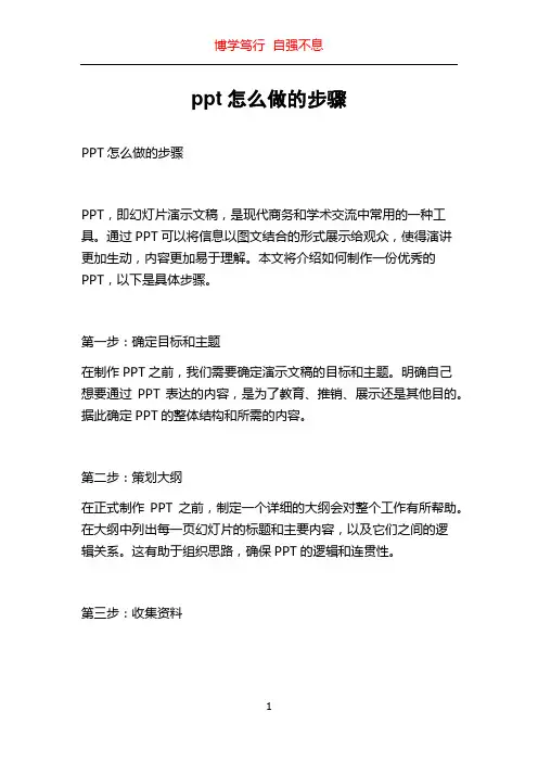 ppt怎么做的步骤