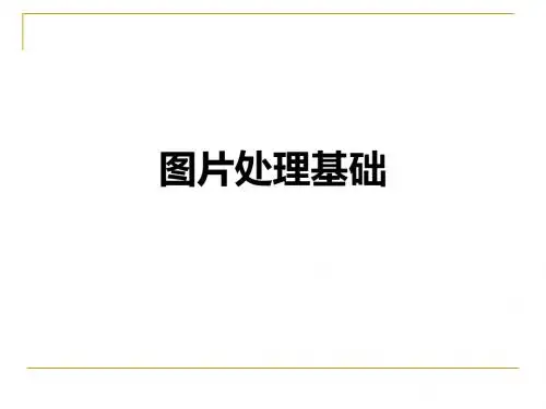 数码照片处理基础技巧