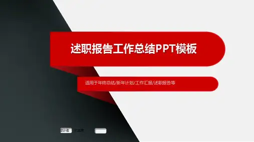 简约黑红时尚商务风工作总结汇报PPT模板