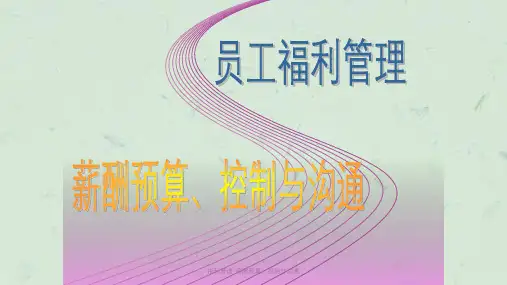 福利管理-薪酬预算、控制与沟通课件