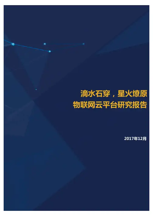 2020-2021年物联网云平台研究报告
