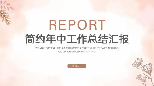 简约年中工作总结汇报PPT模板