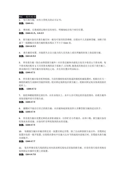 CIC04-救生艇PSC检查要点