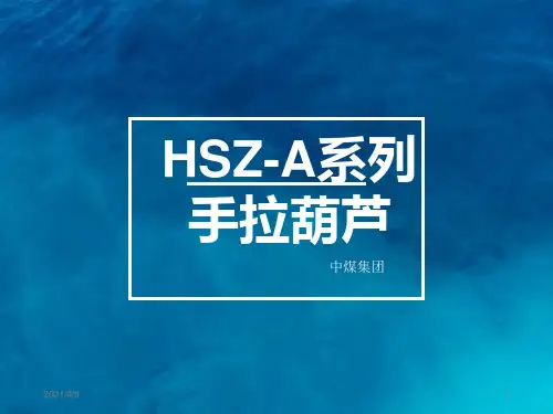 HSZ-A系列手拉葫芦PPT课件