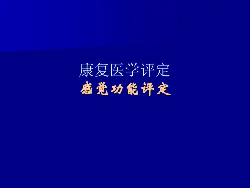 康复医学评定-感觉功能评定