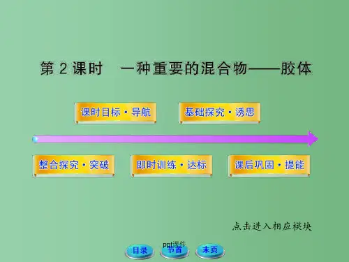 高中化学 2.1.2一种重要的混合物——胶体 鲁科版必修1