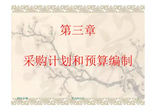 第3章采购计划和预算编制