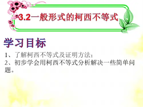 3.2一般形式的柯西不等式(优秀经典公开课比赛课件)