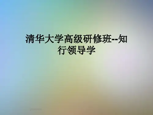 清华大学高级研修班--知行领导学