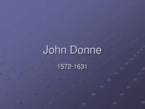 jone donne的课件ppt