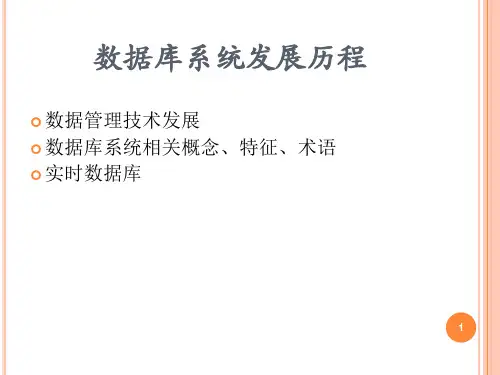 实时数据库功能介绍PPT幻灯片
