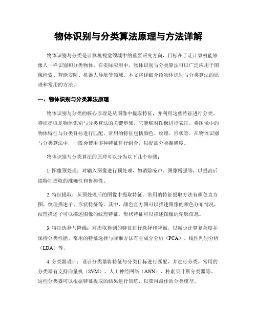 物体识别与分类算法原理与方法详解
