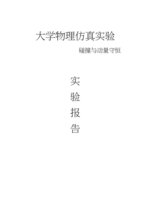 碰撞与动量守恒实验报告