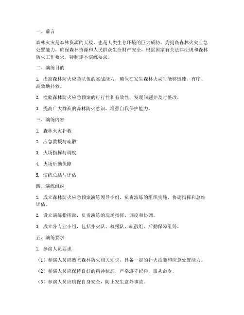 森林防火应急预案演练要求