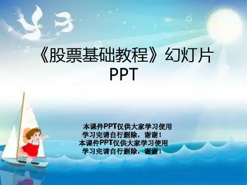 《股票基础教程》幻灯片PPT