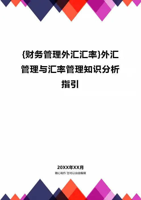 {财务管理外汇汇率}外汇管理与汇率管理知识分析指引精编