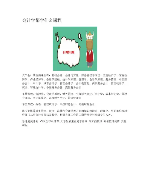 会计学都学什么课程