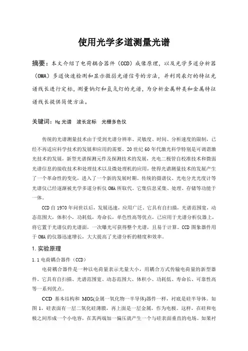 光学多道测量光谱
