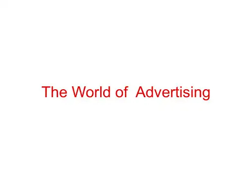 实用文体翻译(商务相关)：unit 9 advertising