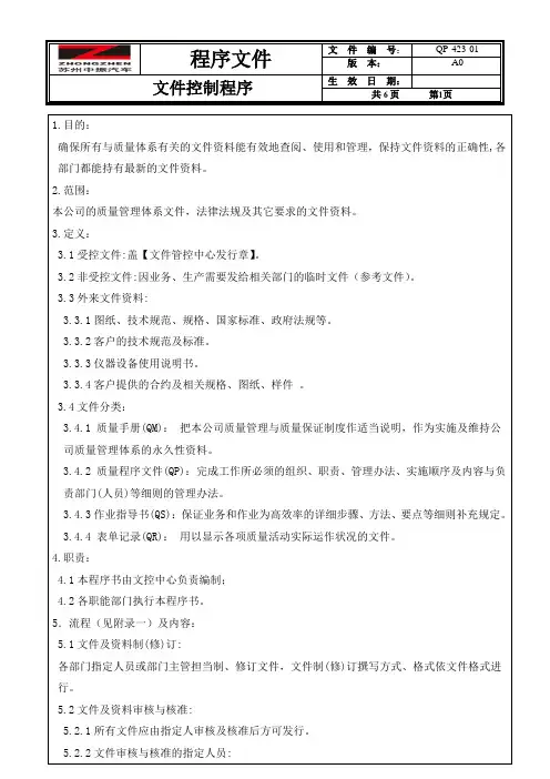 文件控制程序