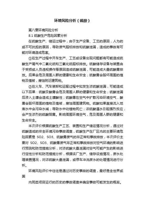 环境风险分析（硫酸）