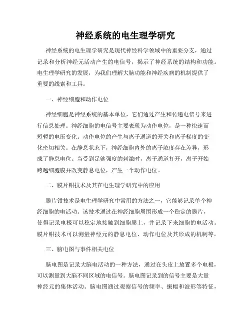 神经系统的电生理学研究