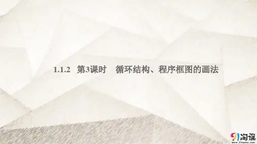 课件4：1.1.2  第3课时 循环结构、程序框图的画法