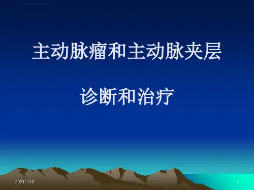 主动脉夹层诊断和治疗ppt课件