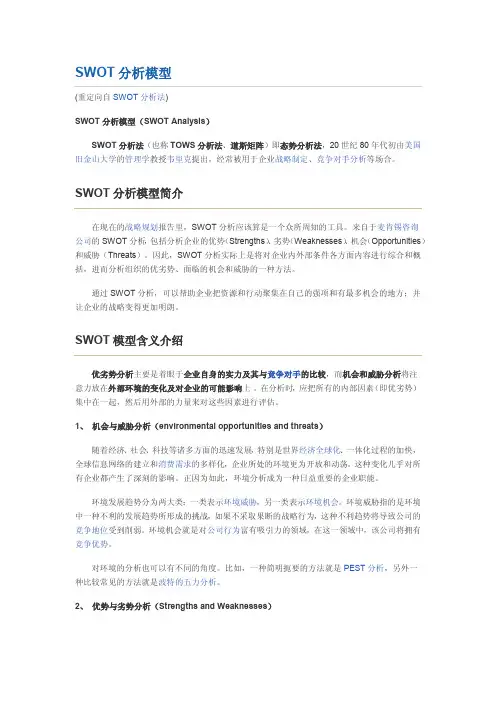 SWOT分析模型(MBA)
