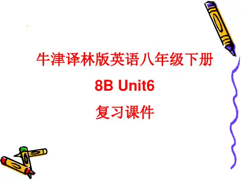 牛津译林版英语八年级下册8BUnit6单元复习课件