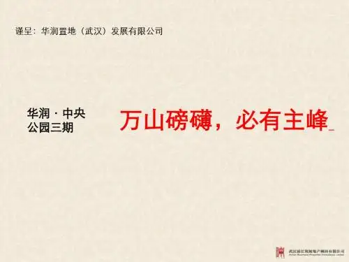华润置地_武汉中央公园豪宅项目三期营销策划提_105p_销售推广方案