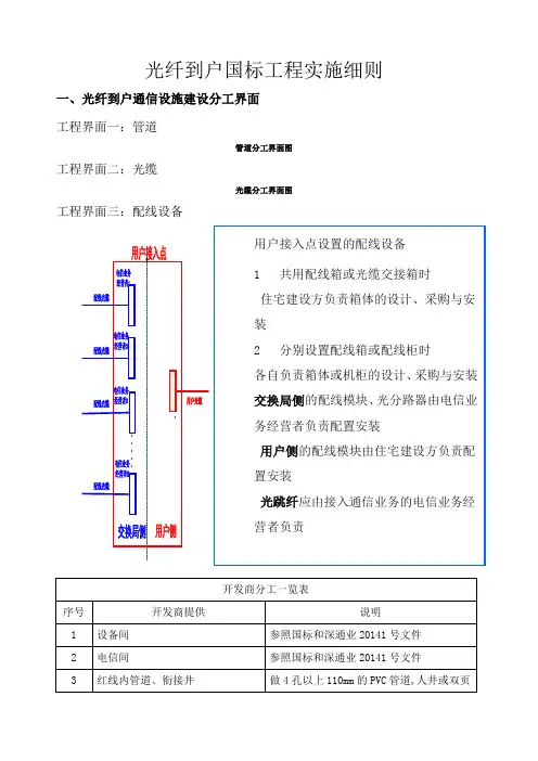 光纤到户国标工程实施细则v