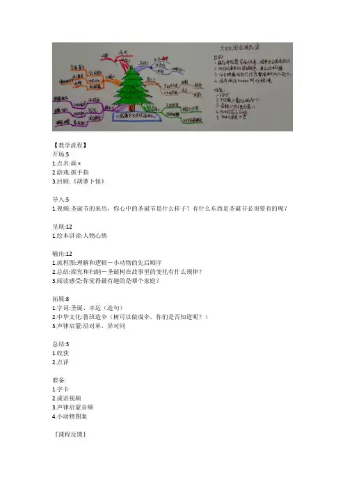 大班绘本教案(思维导图)：威廉先生的圣诞树