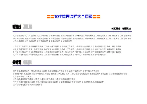 文件管理流程大全目录模板