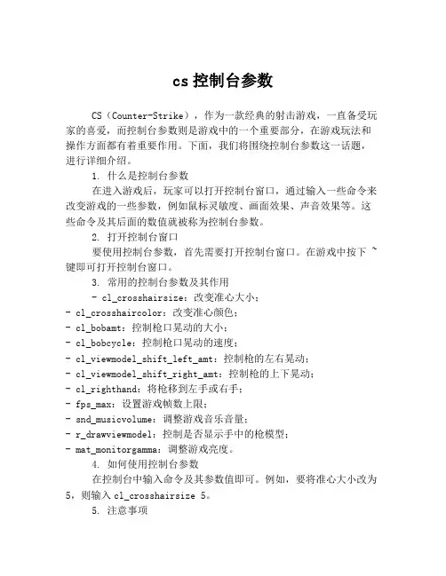 cs控制台参数