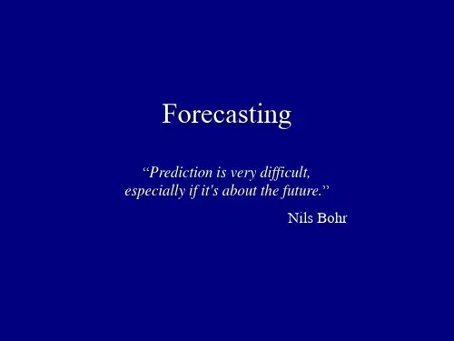 Forecasting