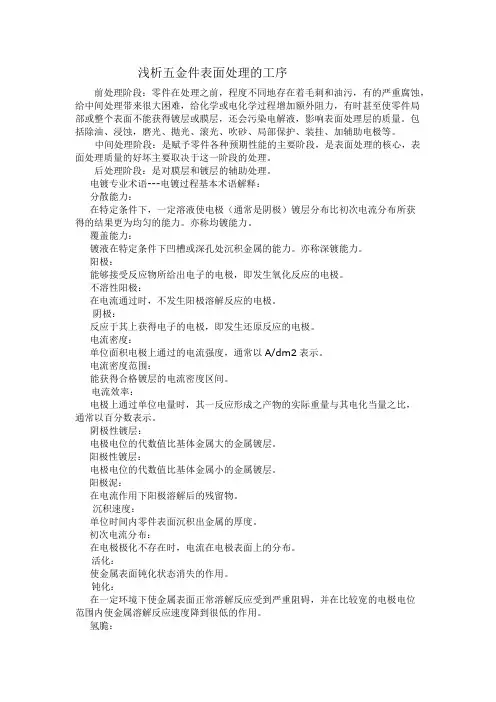 五金件表面处理工序详解