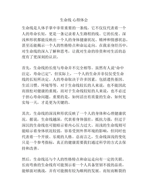 生命线 心得体会