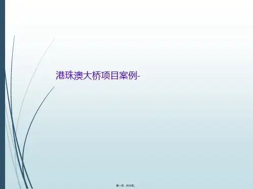 港珠澳大桥项目案例-