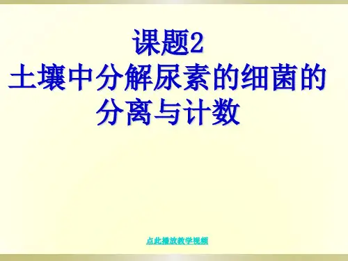 土壤中分解尿素的细菌的分离和计数(整理)