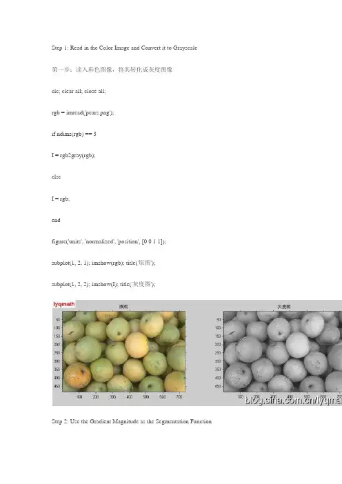 【谷速软件】matlab源码-标记分水岭分割算法