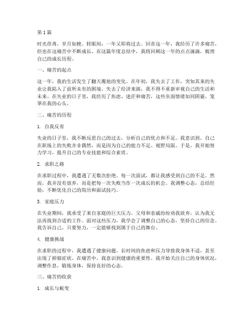 年度总结痛苦中成长(3篇)