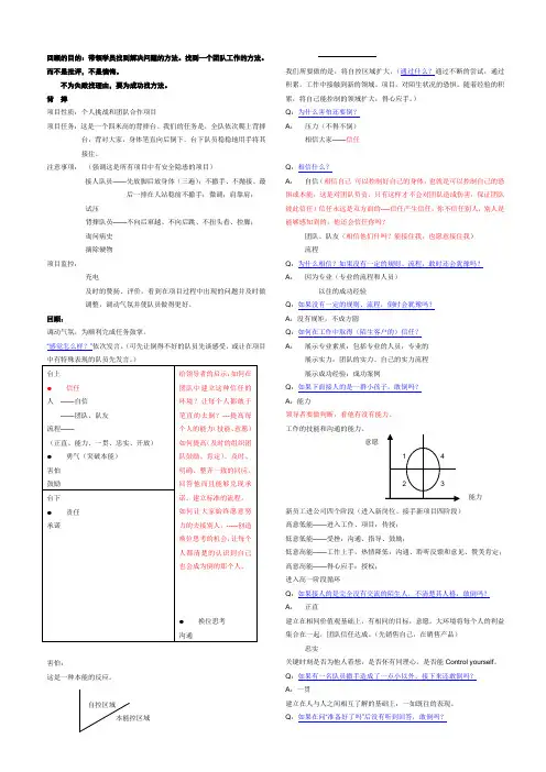 拓展培训教案(项目回顾)