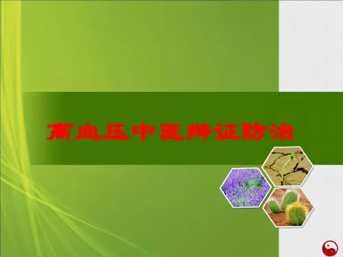 高血压中医辩证防治培训课件
