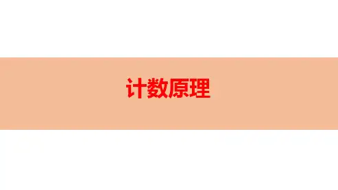 计数原理-高考数学复习
