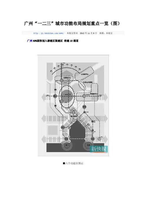 广州“一二三”城市功能布局规划重点一览(图)