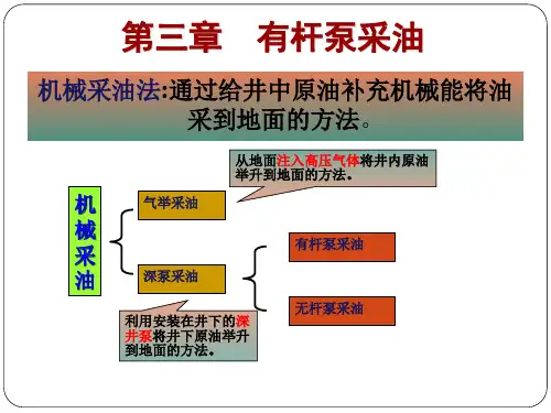 延大采油工程原理与设计课件03有杆泵采油